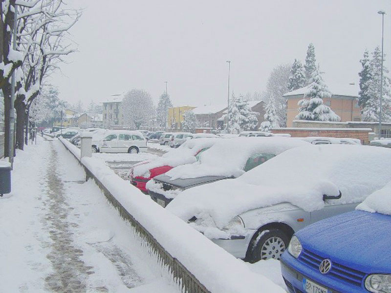 Nevicata ad Abbiategrasso